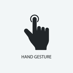 Hand_gesture vector icon illustration sign