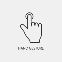 Hand_gesture vector icon illustration sign