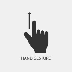 Hand_gesture vector icon illustration sign