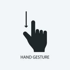 Hand_gesture vector icon illustration sign