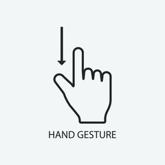 Hand_gesture vector icon illustration sign