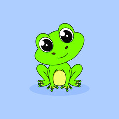 cute frog cartoon character
