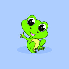 cute frog cartoon character