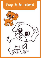 coloring book for kids . dog