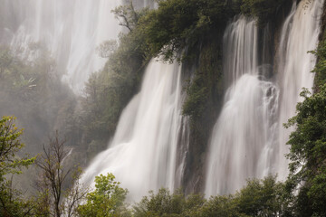 Thi Lor Su waterfall the largest waterfall in Thailand at Umphang Wildlife Sanctuary, Tak, Thailand