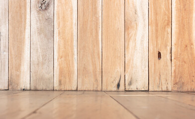Naklejka premium old wooden plank wall texture background