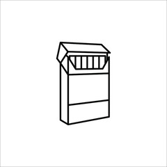 cigarette pack vector icon on white background