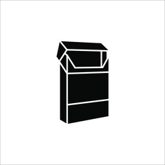 cigarette pack vector icon on white background