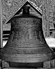 The historic bell in the open-air museum in Sanok (Podkarpackie Province).
