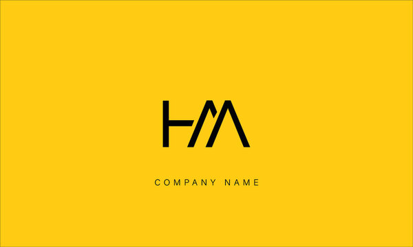 HM, MH Abstract Letters Logo Monogram