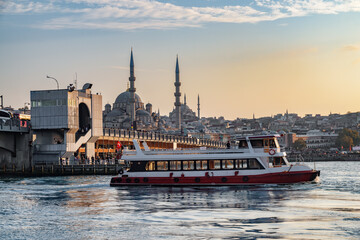 Fototapeta na wymiar Awesome Istanbul skyline, Turkey. Awesome evening city view