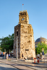 Naklejka premium Antalya Saat Kulesi (Antalya Clock Tower) in Kaleici, Turkey