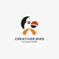 Creative bird logo icon design vector 