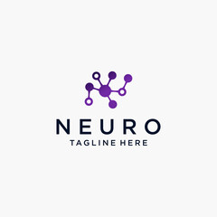 Neuron logo icon design vector 