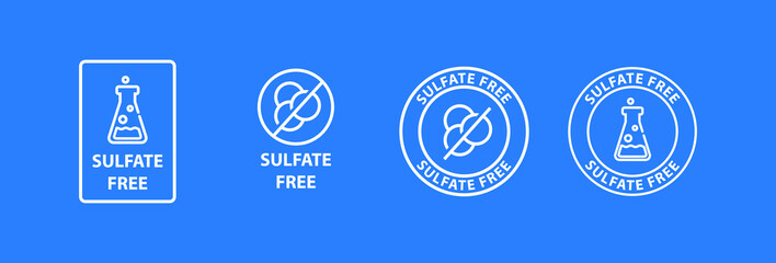 Sulfate free icon  , vector illustration