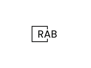 RAB letter initial logo design vector illustration