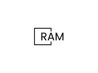 RAM letter initial logo design vector illustration