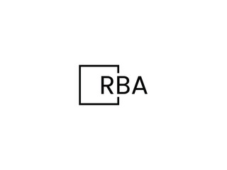 RBA letter initial logo design vector illustration