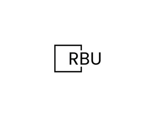 RBU letter initial logo design vector illustration