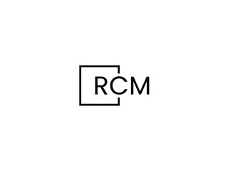 RCM letter initial logo design vector illustration