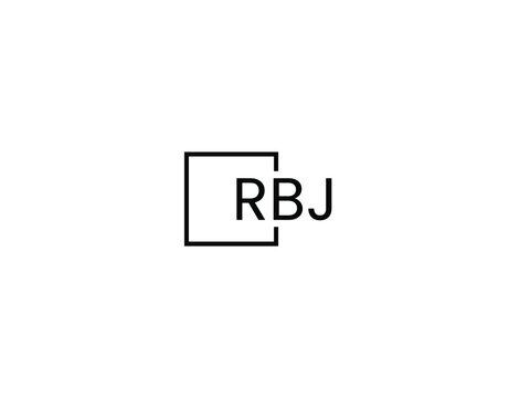 RBJ letter initial logo design vector illustration
