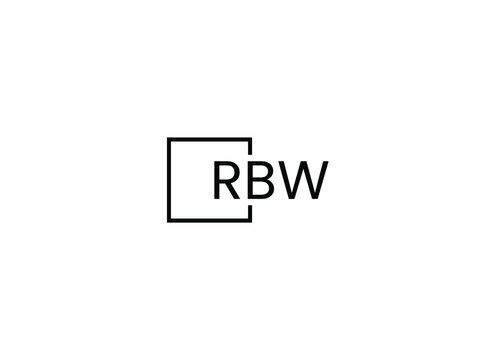 RBW letter initial logo design vector illustration