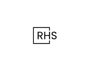 RHS Letter Initial Logo Design Vector Illustration
