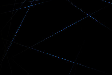 Abstract black with blue lines, triangles background modern design. Vector illustration EPS 10.