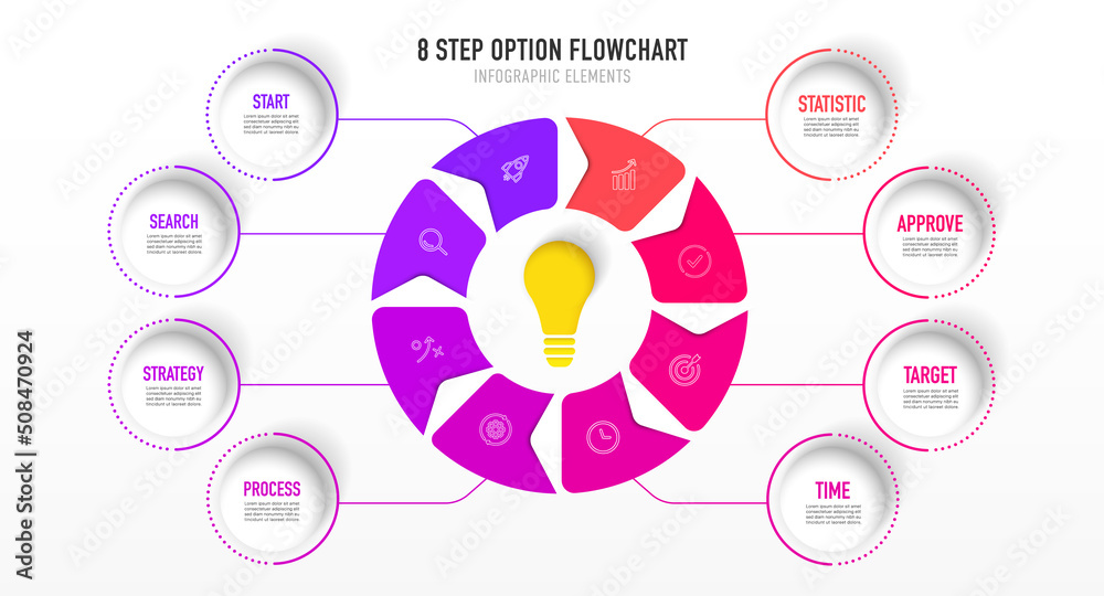 Poster timeline infographic design with 8 options or steps. infographics for business concept. can be used 