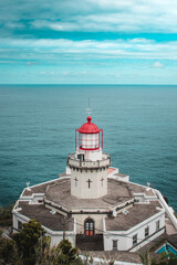 Fototapeta na wymiar lighthouse on the coast, Azores
