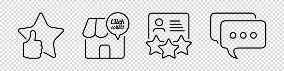 e-Commerce And Online Shopping Line Icons - Vector Illustrations Set Isolated On Transparent Background