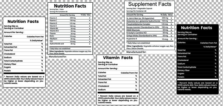 supplement ,vitamin and nutrition facts,vitamin facts supplement facts template