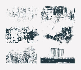 Set of monochrome abstract vector grunge textures.