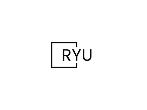 RYU letter initial logo design vector illustration