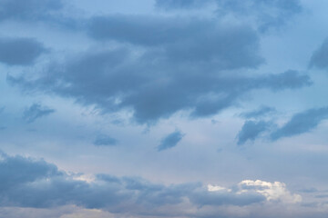 Beautiful clouds on the sky in the early morning before sunrise