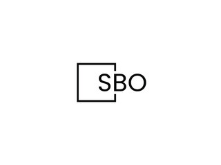 SBO Letter Initial Logo Design Vector Illustration