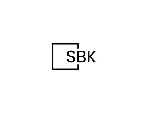 SBK Letter Initial Logo Design Vector Illustration