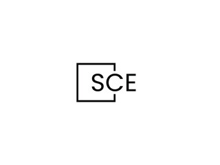 SCE Letter Initial Logo Design Vector Illustration