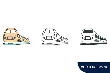 train icons  symbol vector elements for infographic web