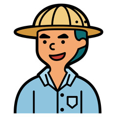 archaeologist line icon