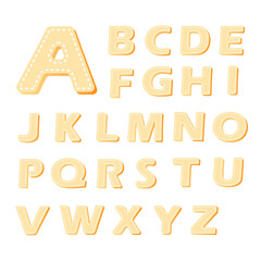 cartoon typographic design art uppercase alphabet collection