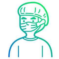 surgeon line icon