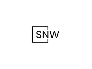 Fototapeta premium SNW letter initial logo design vector illustration