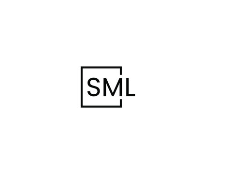 SML letter initial logo design vector illustration