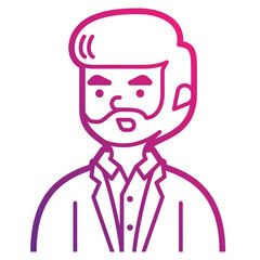 businessman line icon
