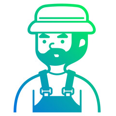 fisherman line icon