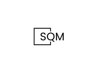 SQM letter initial logo design vector illustration
