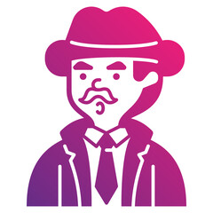 detective line icon