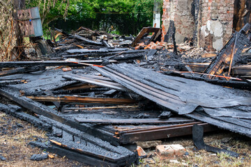 ruins of a building after a fire