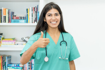 Motivated south american female nurse or doctor